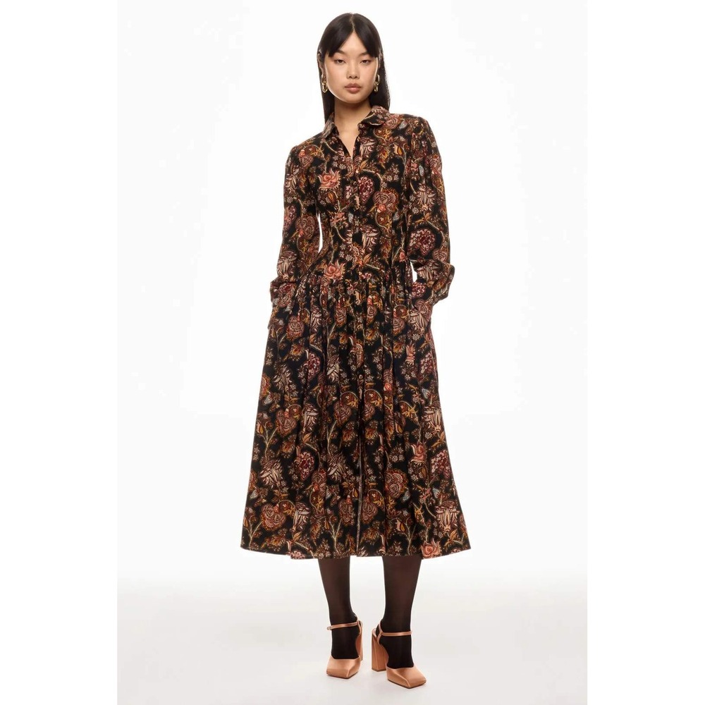 Ulla Johnson Celia Paisley Collared Dress Size Medium